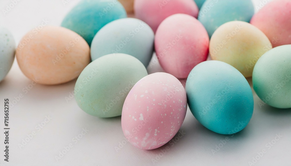 Easter eggs pastell white background Easter eggs pastell white background