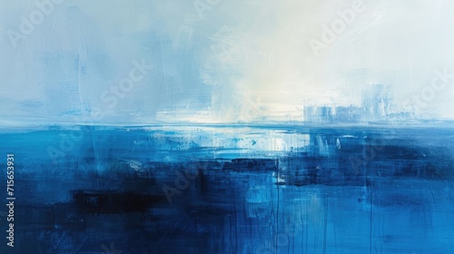 Abstract Blue Ocean Artwork