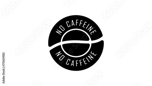 no caffeine sign, black isolated silhouette