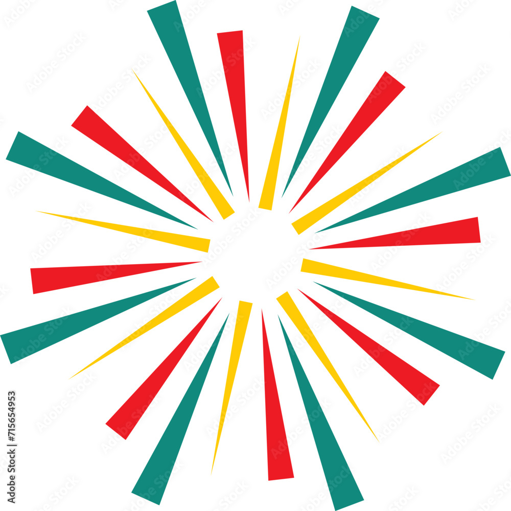 Obraz premium Firework vector design illustration isolated on transparent background