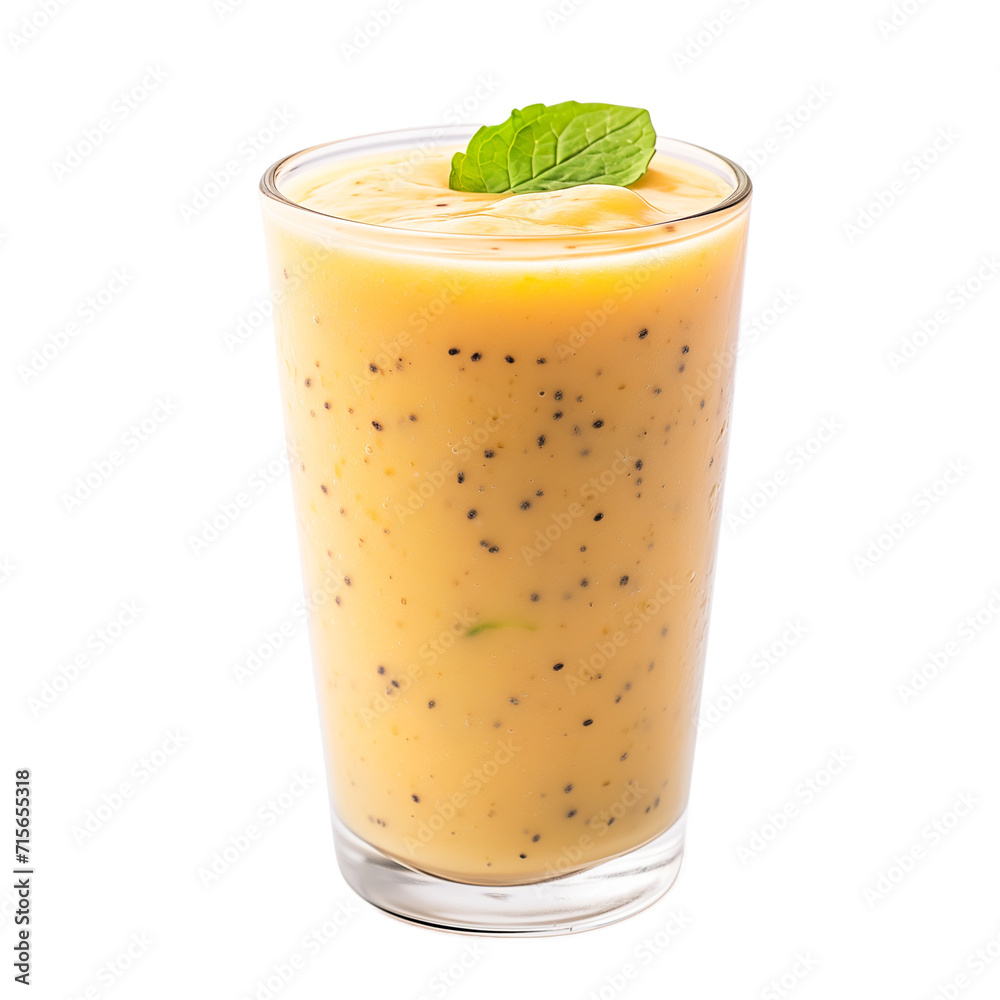 Minimalist Fruit smoothie in a glass side view isolated on transparent background Minimalist Fruit smoothie in a glass side view isolated on transparent background