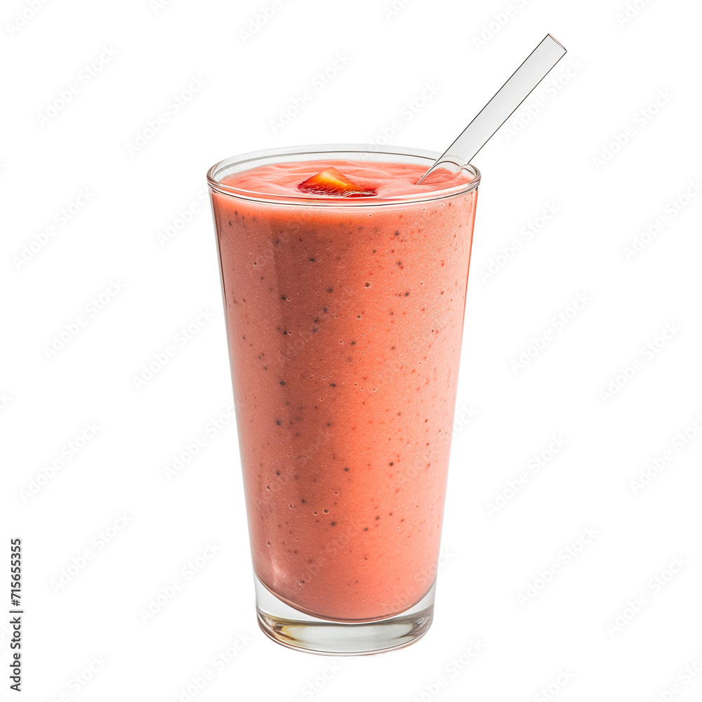 Minimalist Fruit smoothie in a glass side view isolated on transparent background Minimalist Fruit smoothie in a glass side view isolated on transparent background