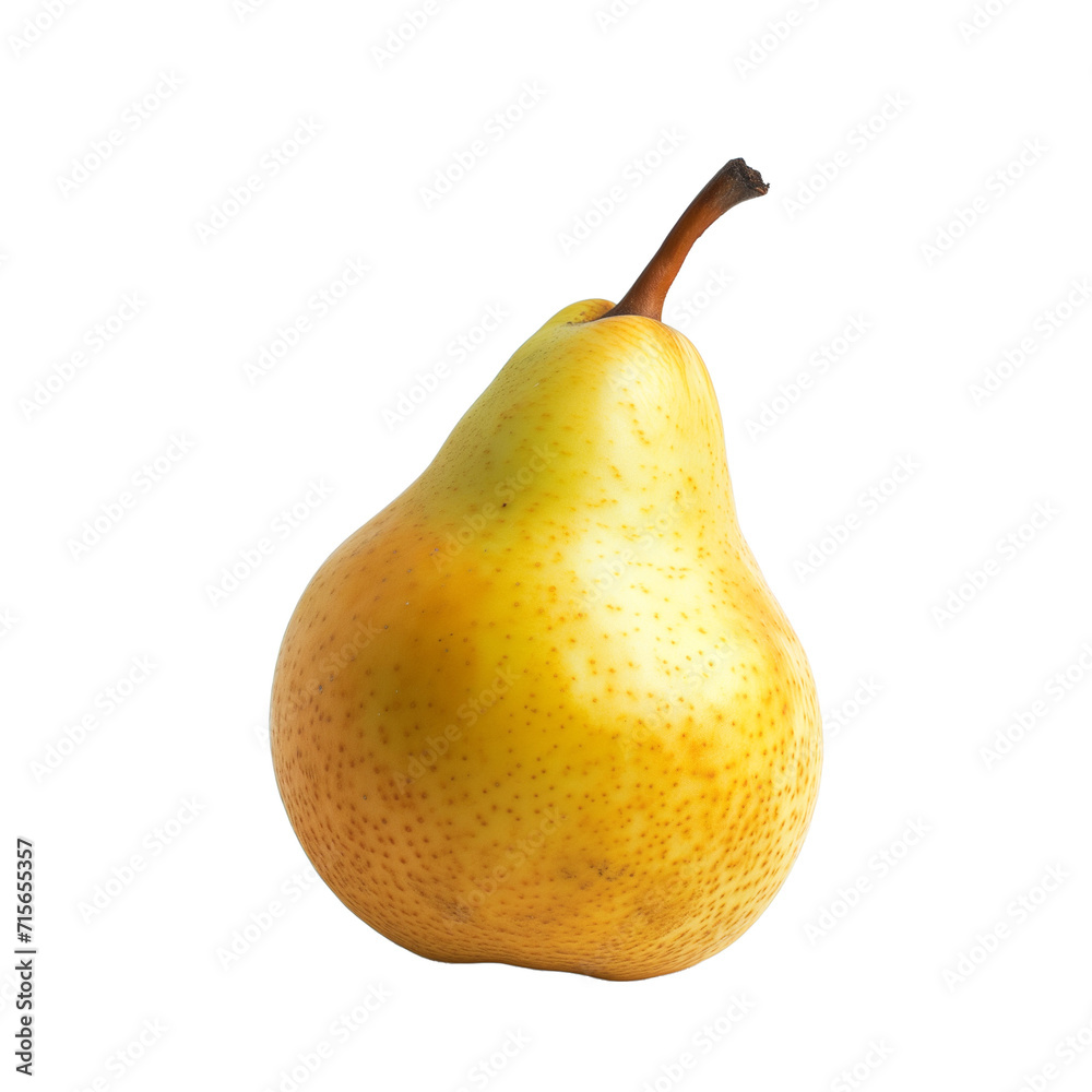 Minimalistic fresh pear isolated on a transparent background photorealism food photography Minimalistic fresh pear isolated on a transparent background photorealism food photography