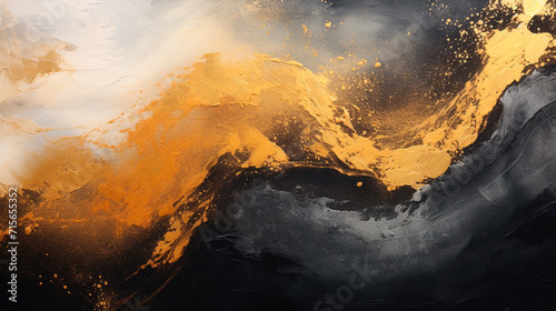 Marble abstract acrylic background. Marbling artwork texture. Agate ripple pattern. Gold powder.