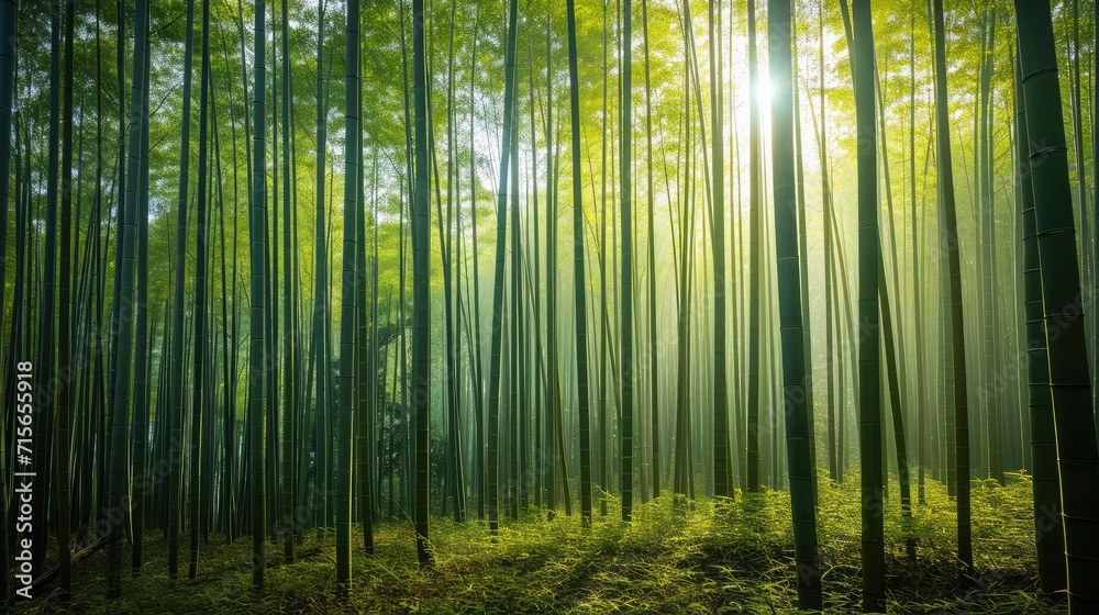 Fototapeta premium Bamboo forest in the morning
