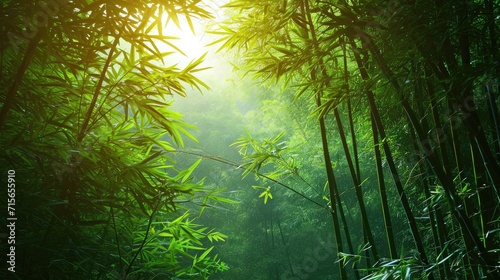 Bamboo forest green nature background