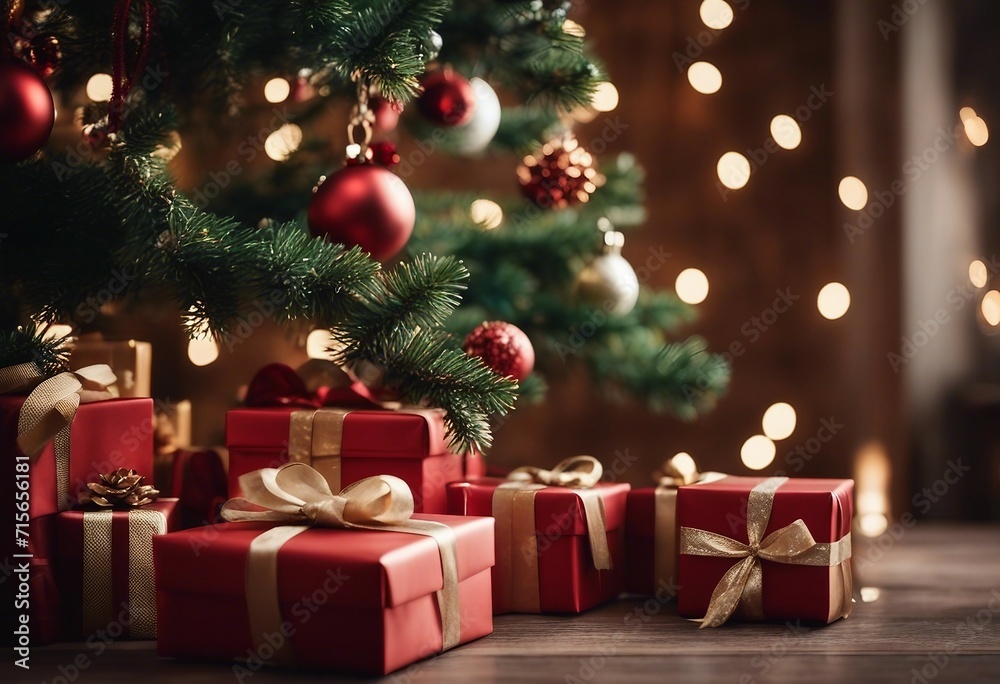 Christmas tree with gifts Christmas tree with gifts