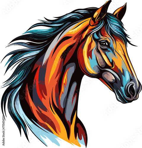 horse design illustration isolated on transparent background 