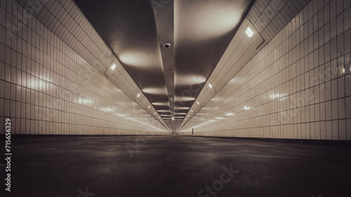 Underground walkway in Rotterdam photo