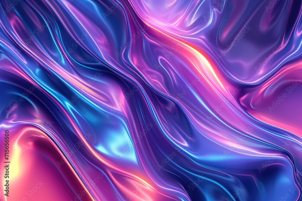 Iridescent Fluid Art Waves Iridescent Fluid Art Waves