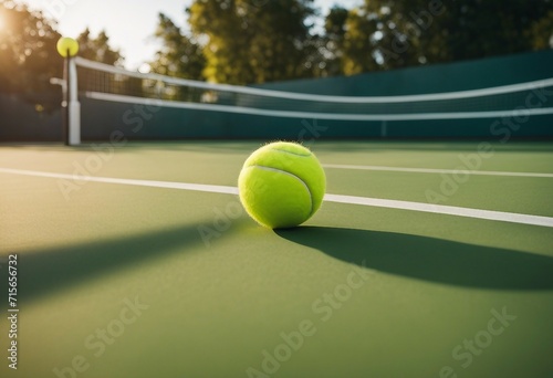 Tennis ball on the court