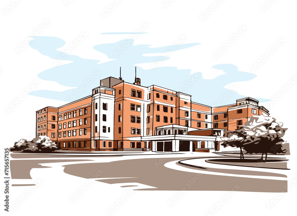 hospital vector design illustration
