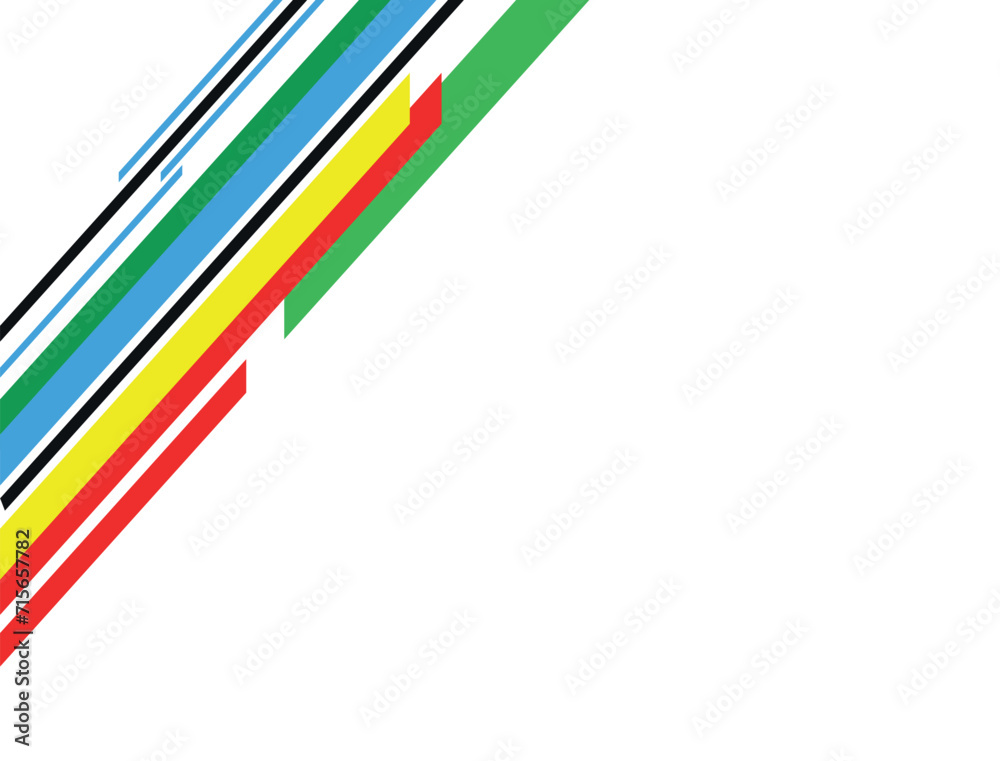 Curved colored lines on a white background.