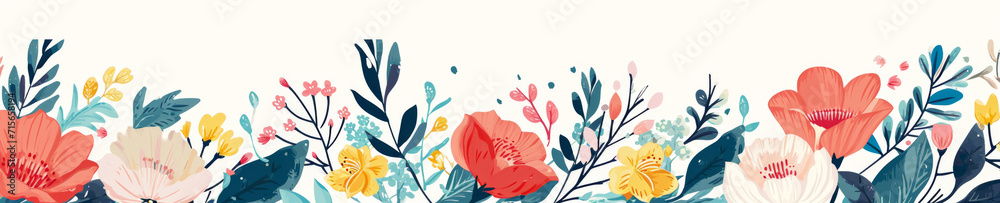 Illustration materials for wild flowers in spring. Illustration materials for wild flowers in spring.