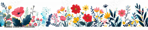 Illustration materials for wild flowers in spring. © imlane