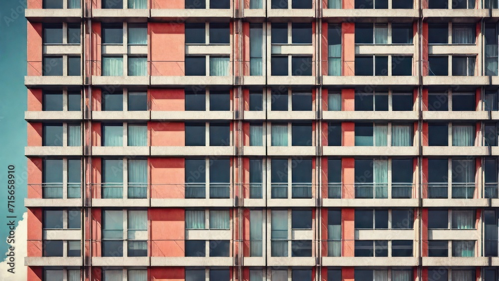 surreal urban facade,  generative, AI.