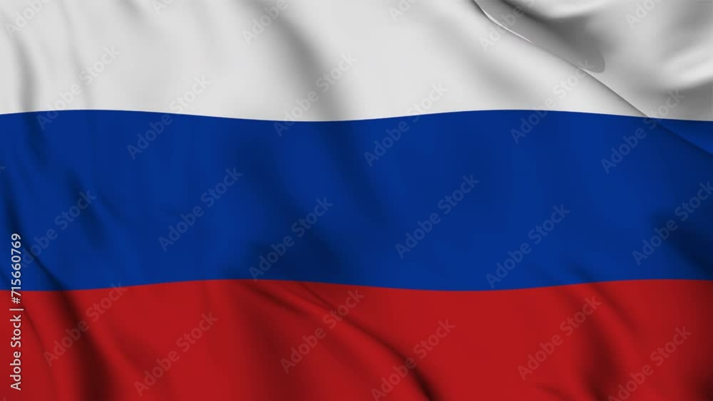 Russia flag seamless loop animation. The National flag of Russia 4k High Resolution. Russia flag seamless loop animation. The National flag of Russia 4k High Resolution.