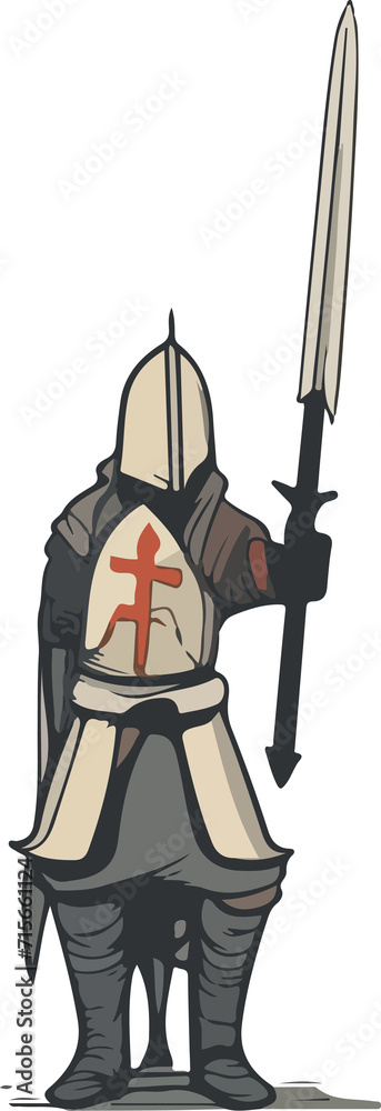 Obraz premium knight design illustration isolated on transparent background