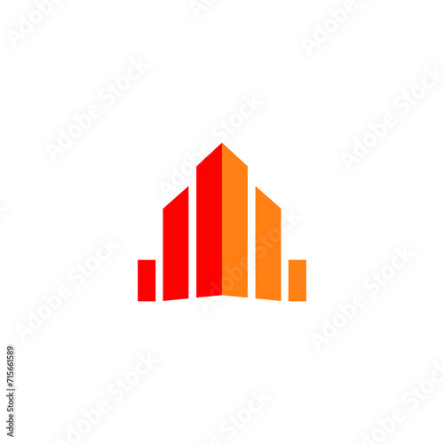 colorful real estate logo design