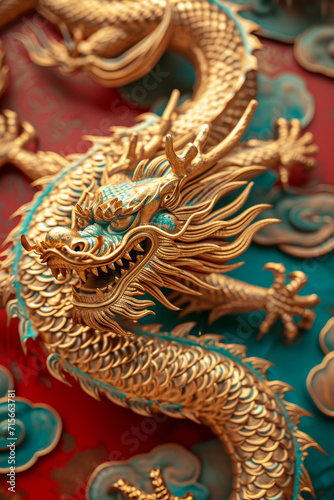 Wallpaper Mural Sculpture of Chinese dragons. Torontodigital.ca