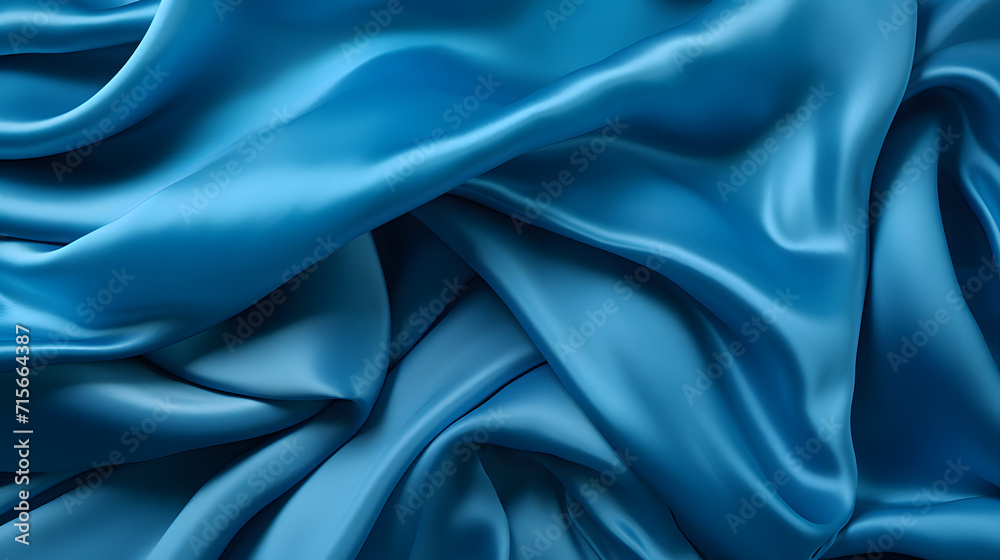 Obraz premium blue satin background
