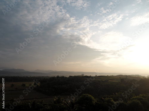 sunset in the mountains