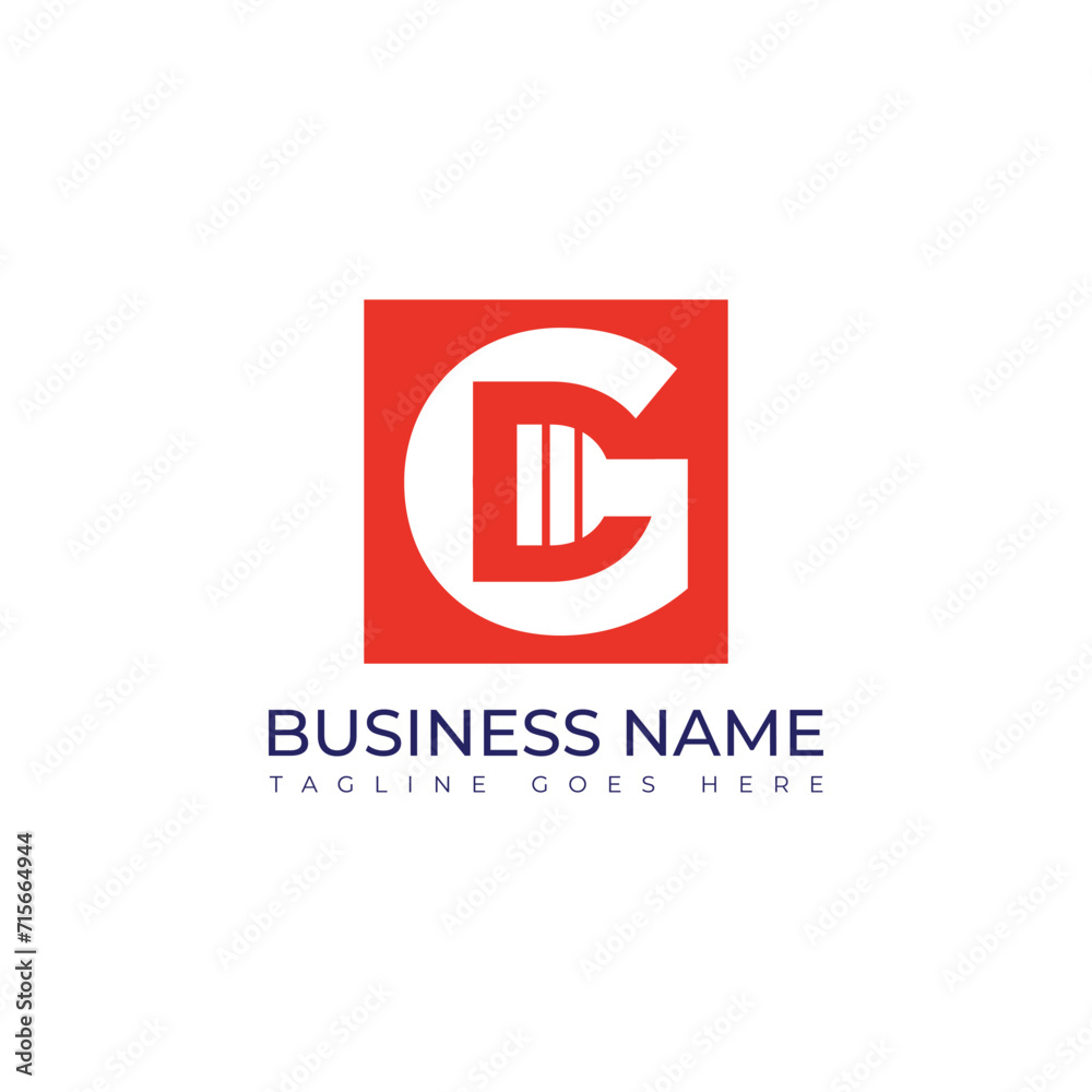 Letter cg or gc negative space logo design Letter cg or gc negative space logo design