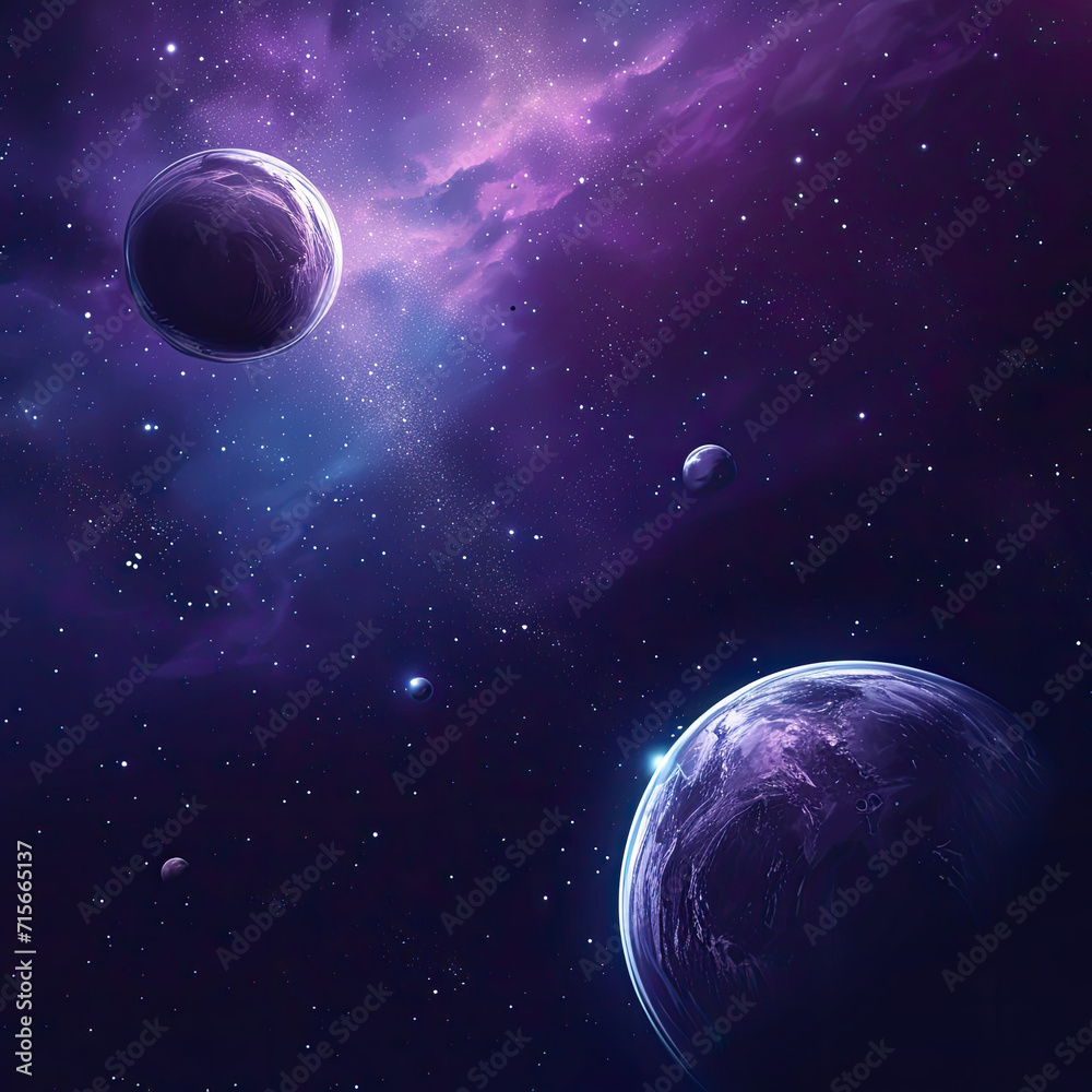 Deep space and solar system background.