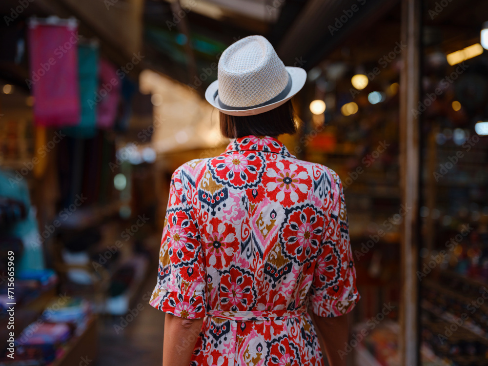 female summer travel to Antalya, Turkey. young asian woman in red dress walk through old town Kalechi , female tourist traveler discover interesting places and popular tourist attraction female summer travel to Antalya, Turkey. young asian woman in red dress walk through old town Kalechi , female tourist traveler discover interesting places and popular tourist attraction