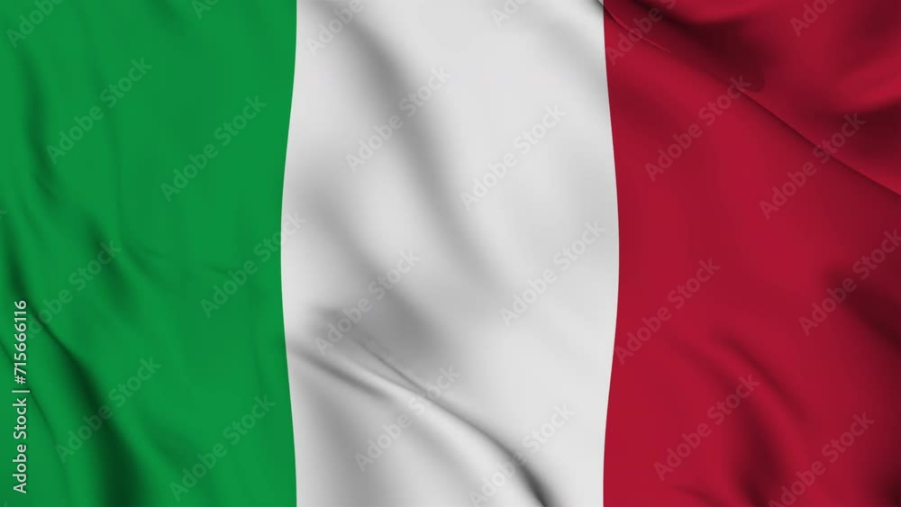Italy flag seamless loop animation. The National flag of Italy 4k High Resolution. Italy flag seamless loop animation. The National flag of Italy 4k High Resolution.