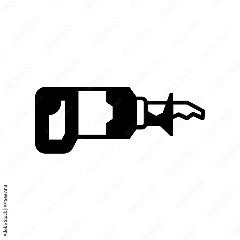 Reciprocating Saw icon. black fill icon Reciprocating Saw icon. black fill icon