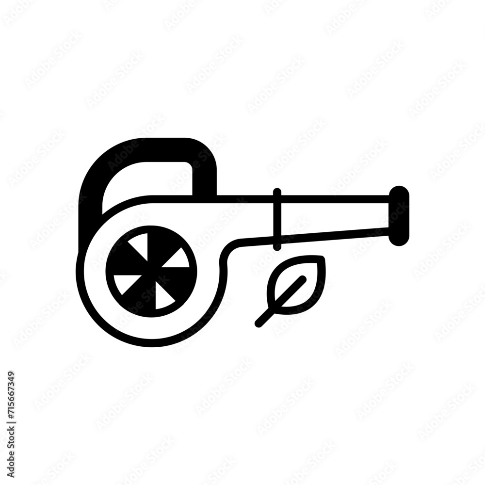 Leaf Blower icon. black fill icon Leaf Blower icon. black fill icon