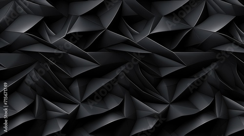 Shadowed Polygons on Dark Background. Multifaceted polygons casting shadows, creating a 3D effect on a dark surface.