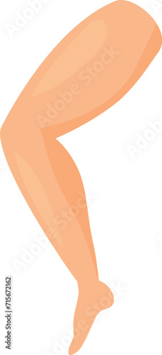 Leg liposuction icon cartoon vector. Care slim fat. Woman beauty control
