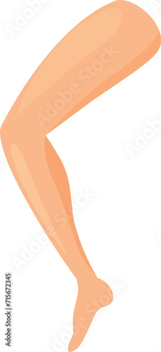 Female leg surgery icon cartoon vector. Human health. Care woman slim