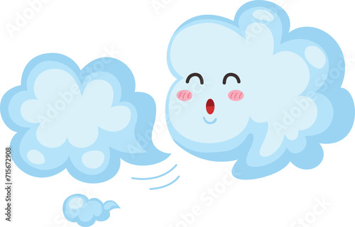 illustration of cloud on the white background