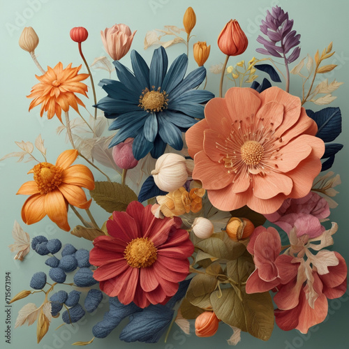 Explore florals and botanicals. Use AI to craft intricate designs inspired by nature, experimenting with vibrant colors, patterns, and unique arrangements in visual arts