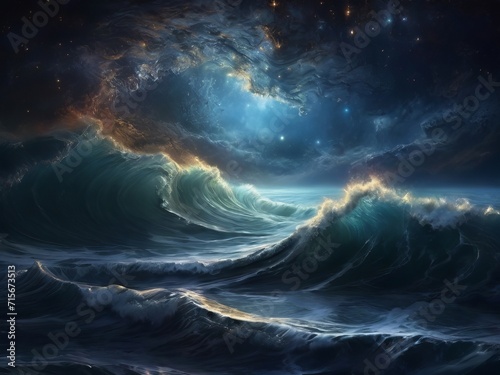 background with space and sea