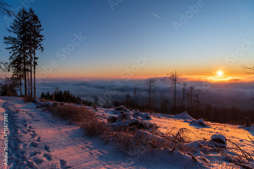 Canvas Print sunrise in the mountains
