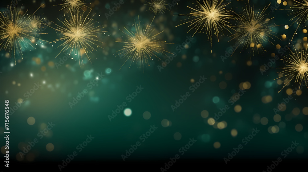 Beautiful creative holiday background with fireworks and sparkles Beautiful creative holiday background with fireworks and sparkles