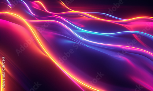 abstract neon line waves. futuriatic background