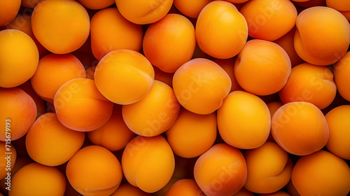 Background of ripe apricots. View from above.