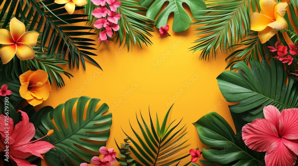 Fototapeta premium floral frame in bright colors is realistic for wedding invitation invites, wallpapers, fashion, background, texture, and wrapping.