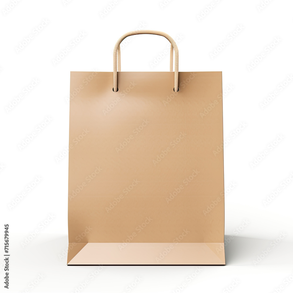 Brown paper bag isolated on a white background Brown paper bag isolated on a white background