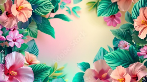 floral frame in bright colors is realistic for wedding invitation invites, wallpapers, fashion, background, texture, and wrapping.