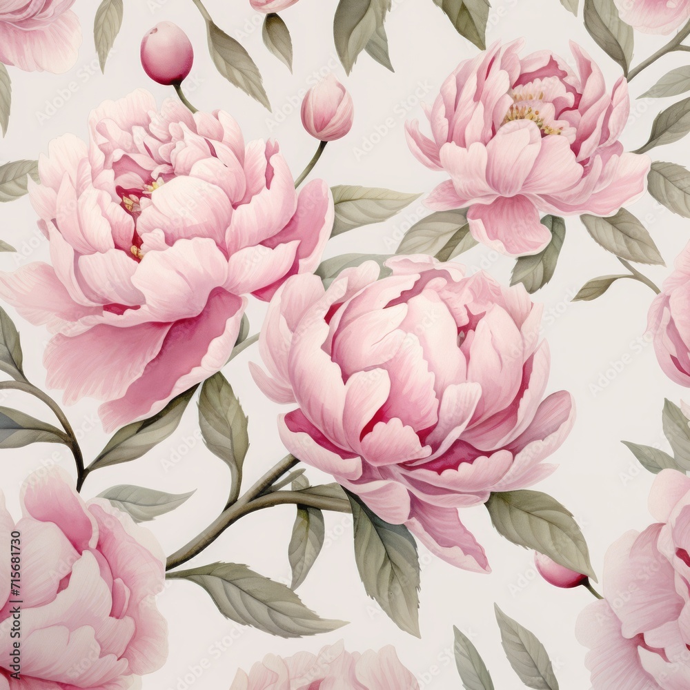 Pale pink peonies on an elegant, fresh watercolor background, vivid, colorful illustration. Retro, vintage style. Pale pink peonies on an elegant, fresh watercolor background, vivid, colorful illustration. Retro, vintage style.