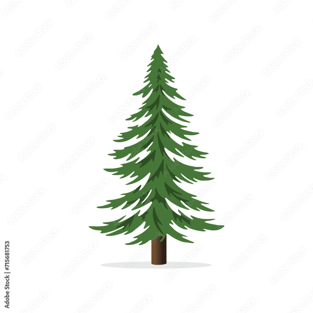 Pine Tree, Pine Forest Vector Illustration Pine Tree, Pine Forest Vector Illustration