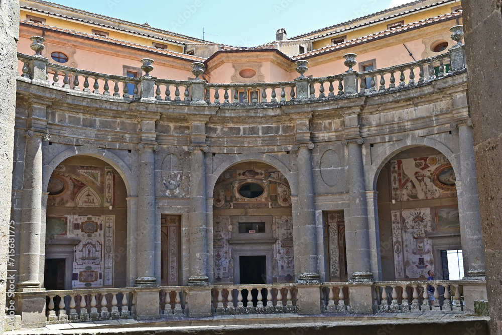 Caprarola, la corte interna di Palazzo Farnese, Tuscia di Viterbo - Lazio