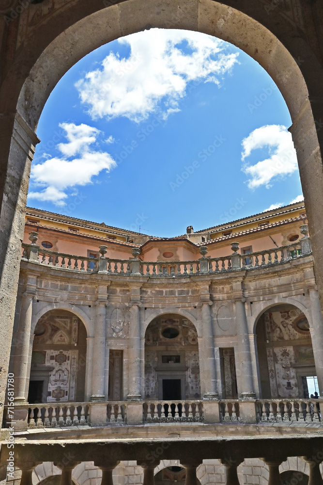 Caprarola, la corte interna di Palazzo Farnese, Tuscia di Viterbo - Lazio