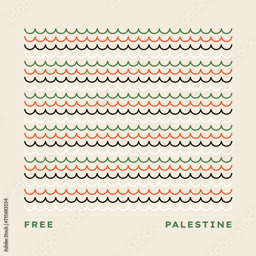 Free Palestine banner graphic poster vector